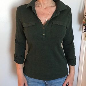 3/4 Sleeve & 1/4 Button Up